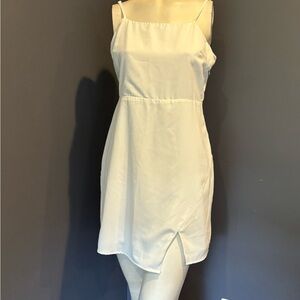 Elegant White Spaghetti Strap Dress